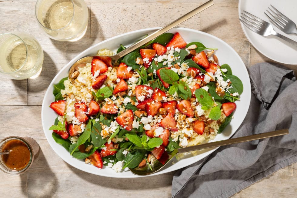 Strawberry Spinach Couscous Salad Paradise Island